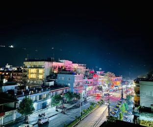 Night view imaghe captured by Affordable Hotel of Pokhara Hotel Janani