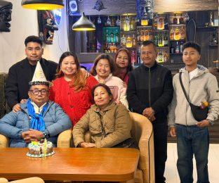 Family enjoying their stay at Hotel Janani, an affordable hotel in Pokhara