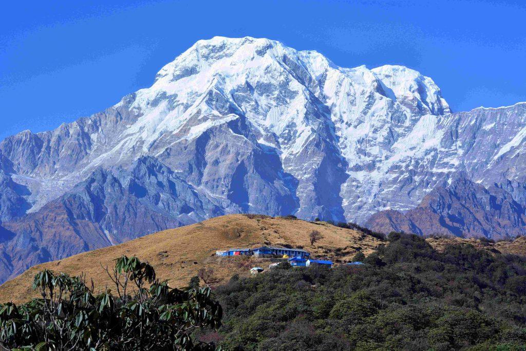 perfect image of the mountains which can be seen from the Pokhara 