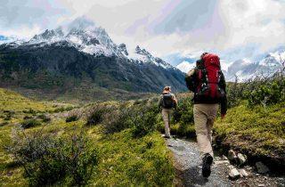 A person doing trek near the himalayan regions