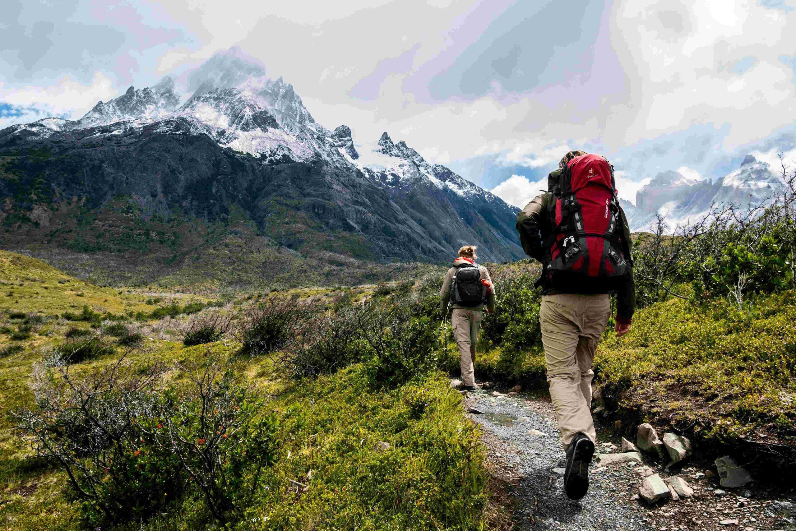 A person doing trek near the himalayan regions