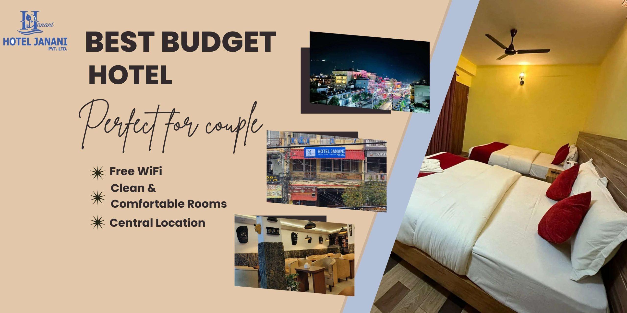 Banner image that shows how the budget hotel in Pokhara for couples are